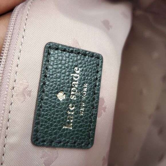 Kate Spade Patterson Drive Dome Satchel Purse Handbag Crossbody Strap Dark Green - Picture 13 of 17